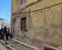 В Тамбове начали ремонт рухнувшей стены в двухэтажке на Моршанском шоссе