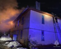 В Тульской области при пожаре в двухэтажном доме не спасся мужчина