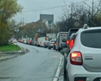 В городе Рязани на Михайловском шоссе образовалась крупная пробка