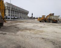 В Туле на проспекте Ленина идут ремонтные работы и уже сняли асфальт