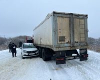 В Рязанской области в Чучковском районе легковушка въехала в «КАМАЗ»