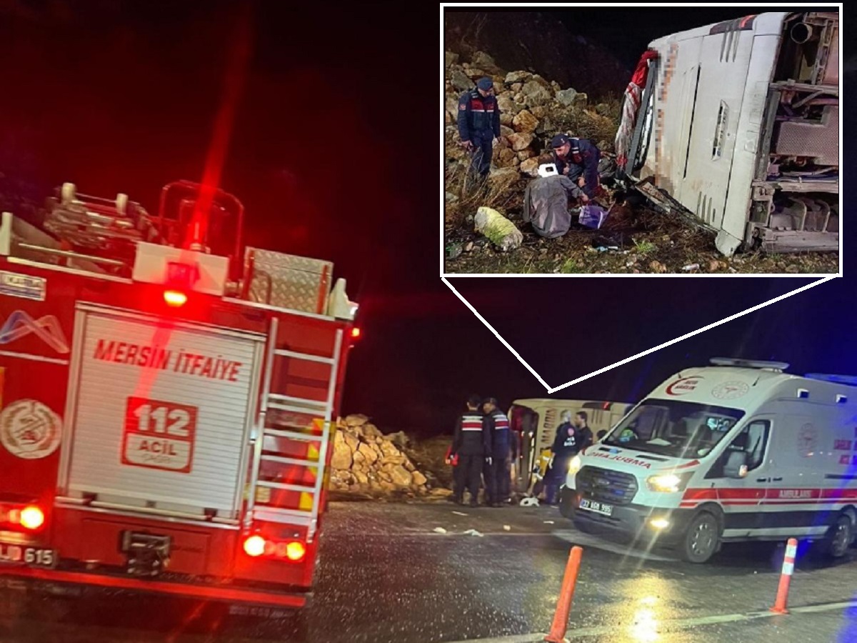 Девять человек погибли в ДТП с автобусом на трассе Анталья – Мерсин в Турции