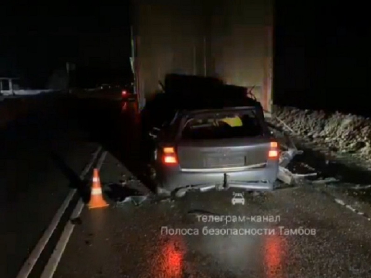 В Тамбовском районе водитель «Ауди» врезался в стоящую фуру и погиб