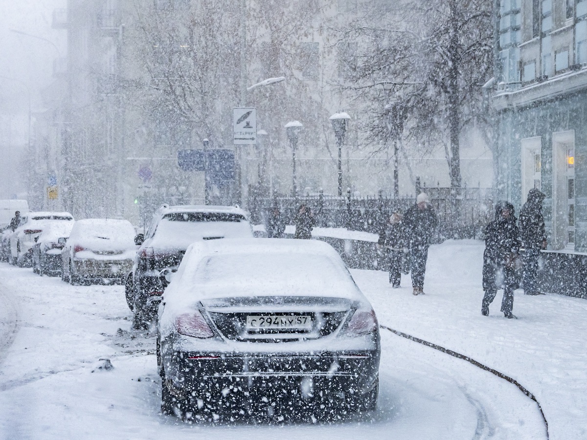 Москва снегопад