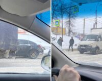 В городе Рязани на Куйбышевском шоссе произошла массовая авария