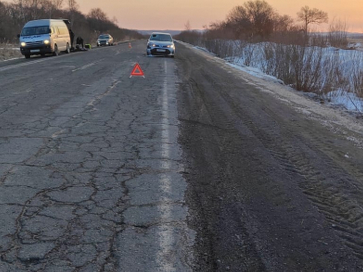 фото с места ДТП в Спасском районе Приморья