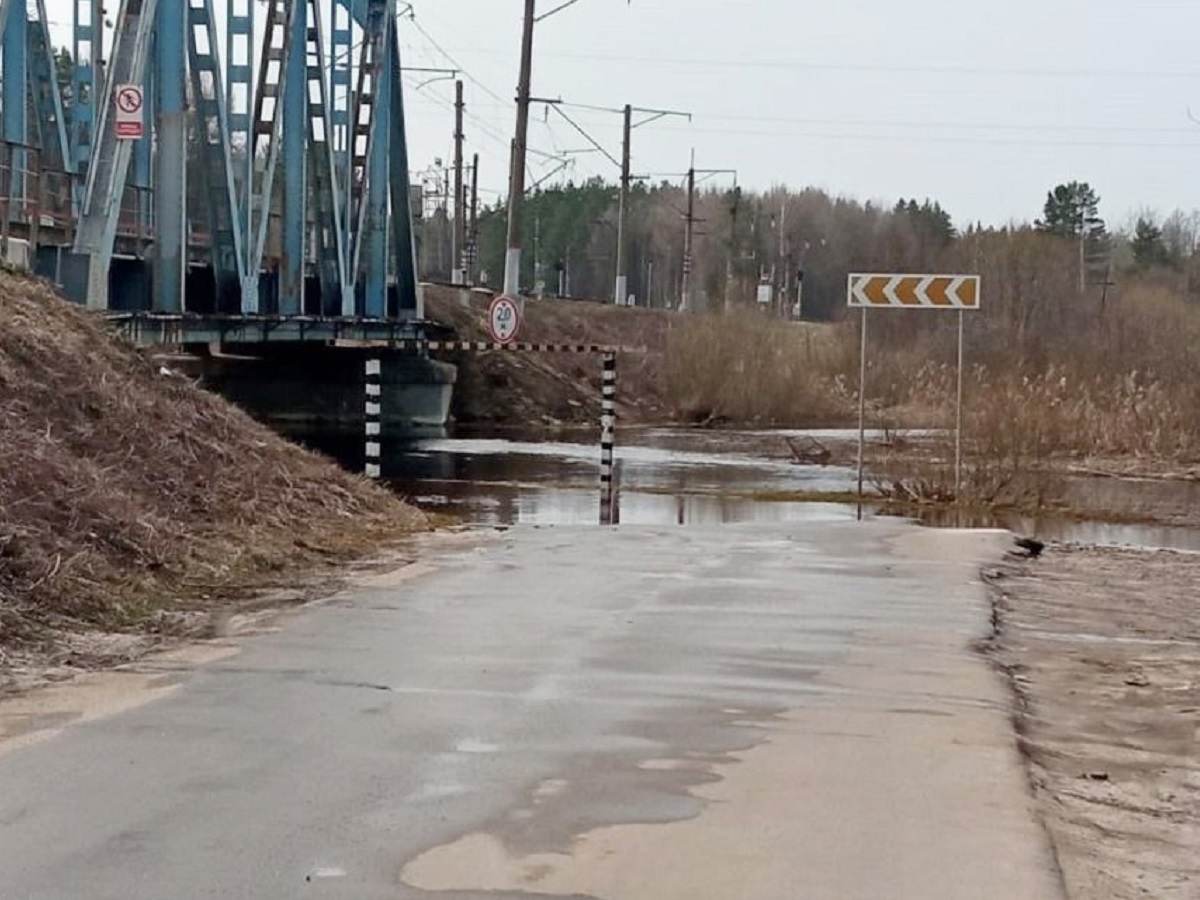 В Брянске из-за подтопления закрыли дорогу под мостом в поселке Ходаринка -  province.ru