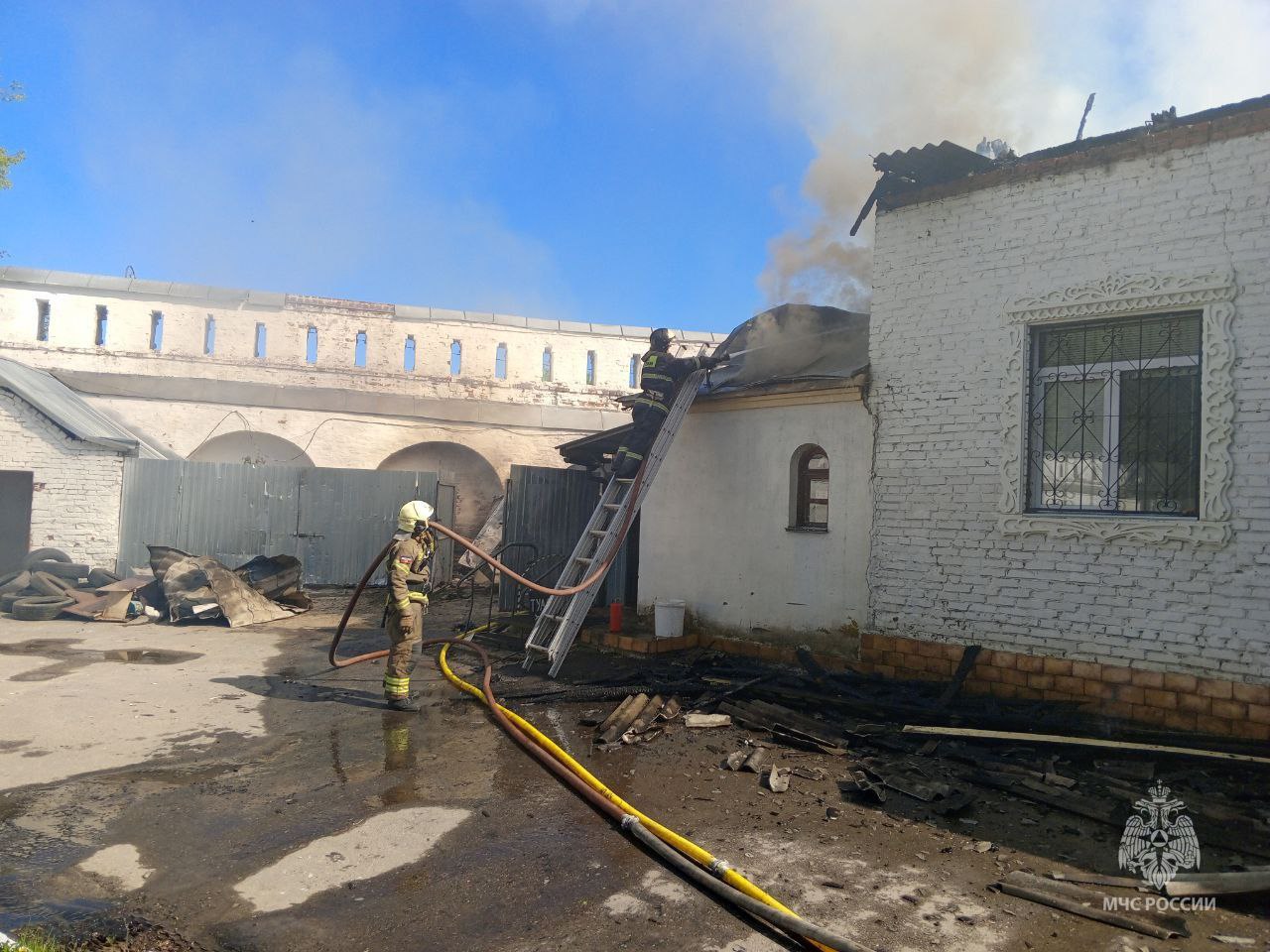 Пожар на территории монастыря