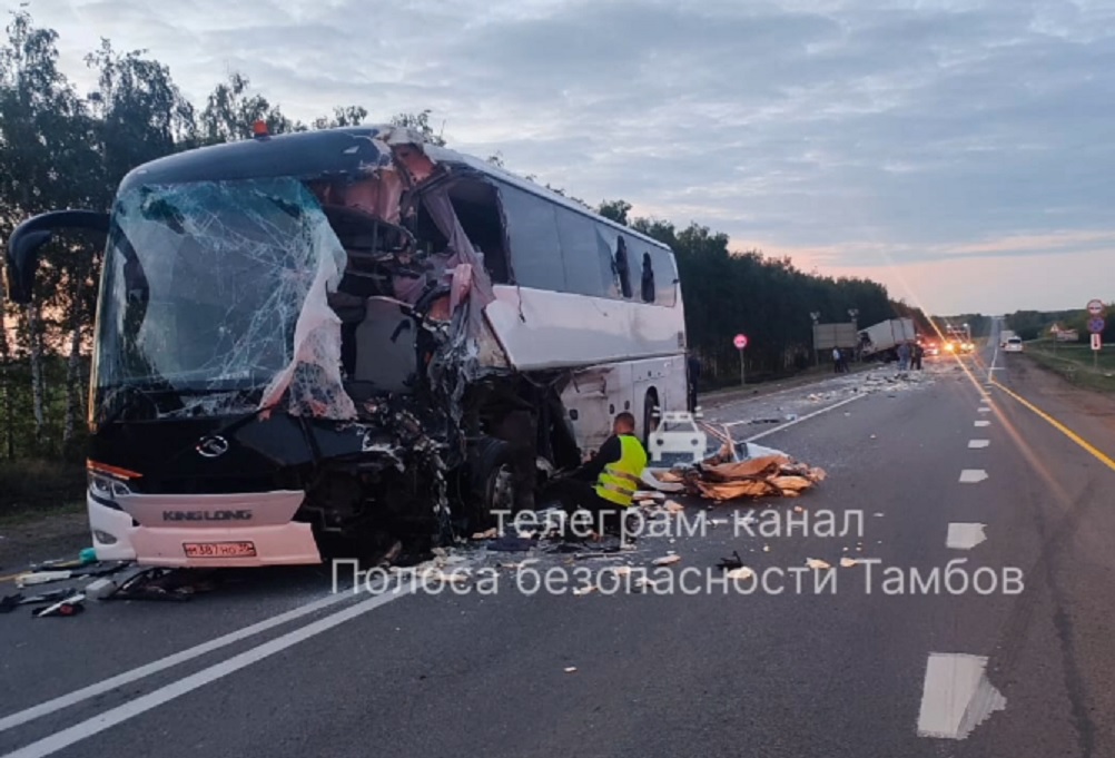В Тамбовской области в ДТП с автобусом погиб водитель и пострадал ребенок
