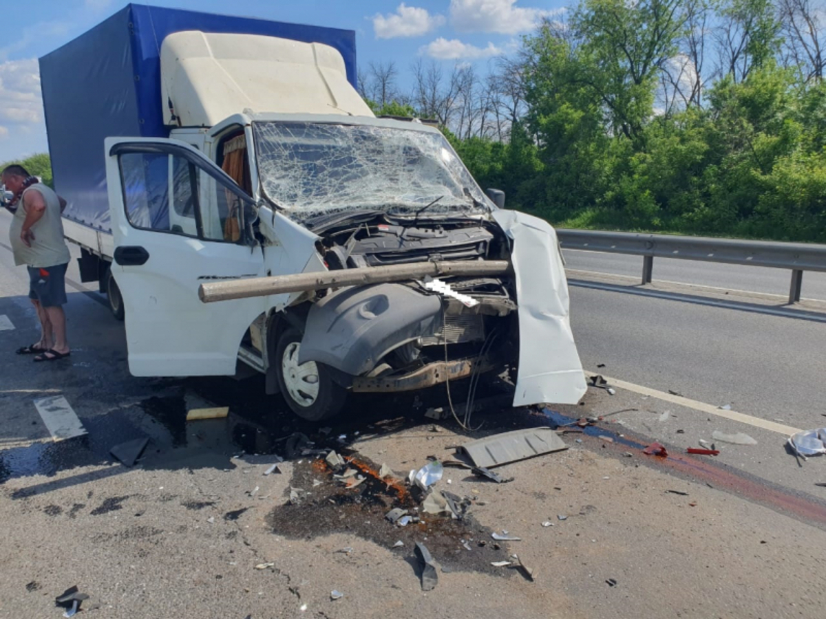 В Рязанской области в Рыбновском районе столкнулись «Газель» и грузовик