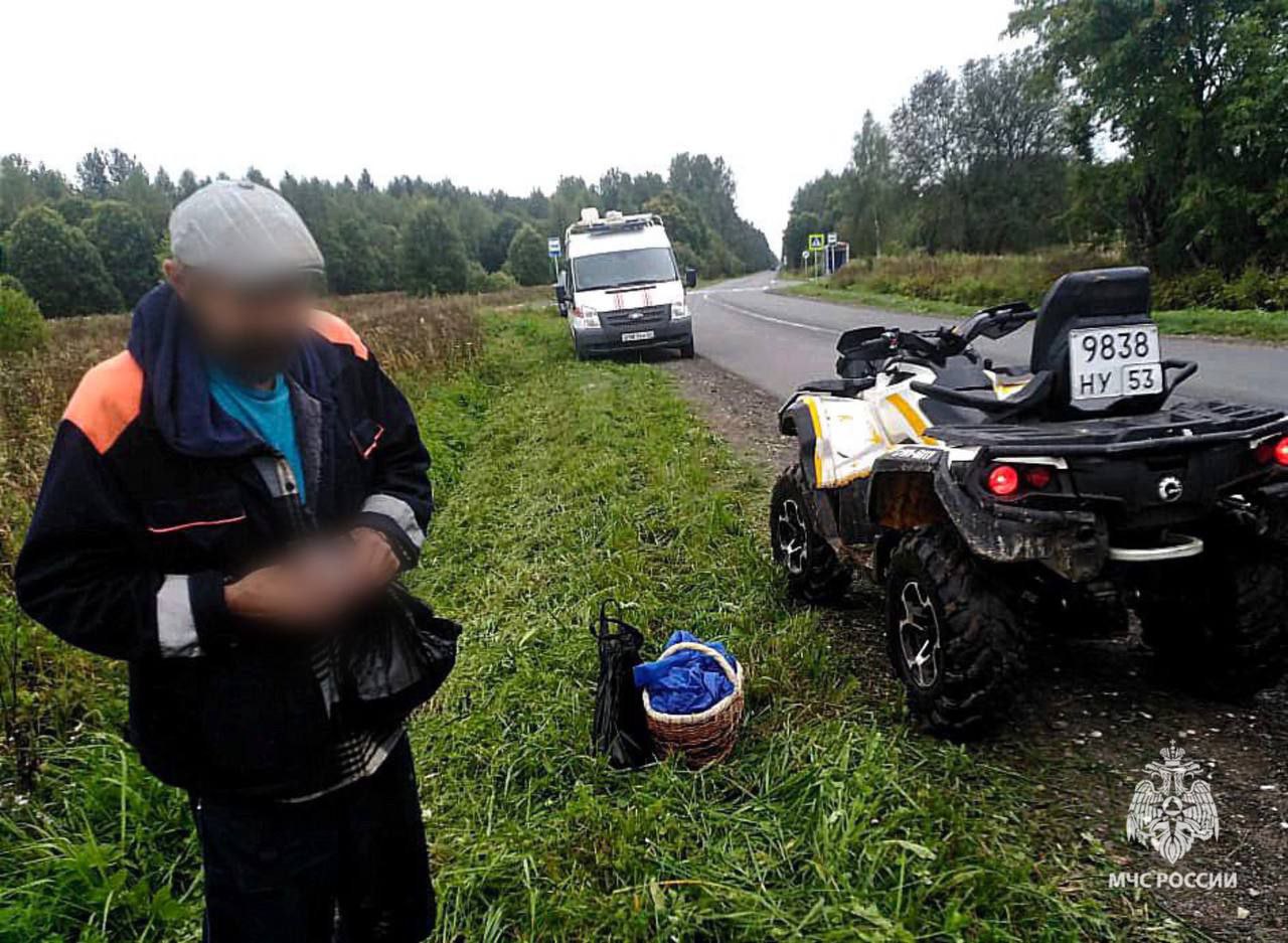 В новгородском лесу заблудился грибник