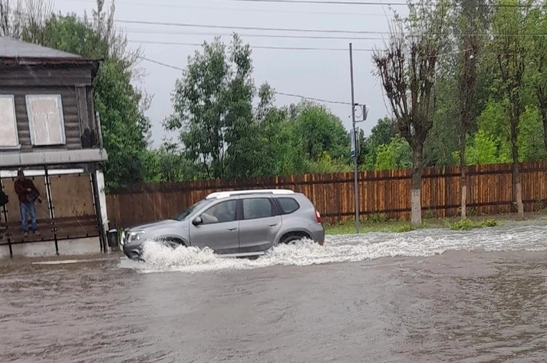 Затопленная улица в Судогде