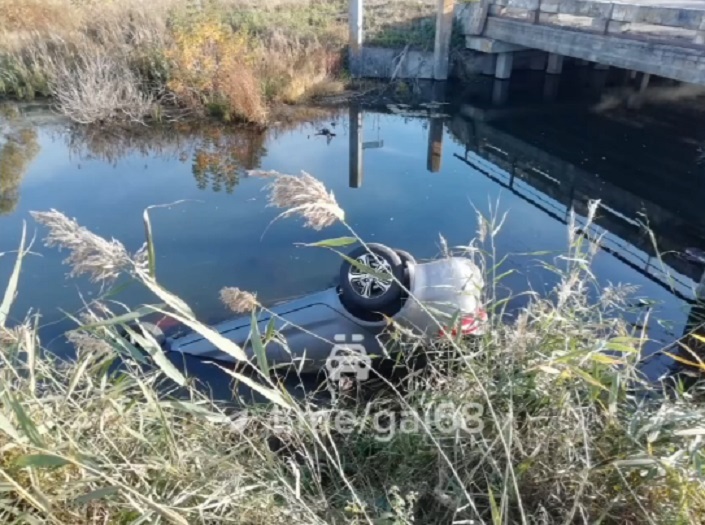 В Тамбовской области водитель иномарки упал в реку с машиной и погиб