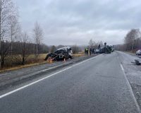 авария с 4 автомобилями под Саткой