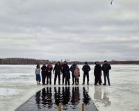 В Рязанской области на Сегденском озере обустроили прорубь и раздевалку