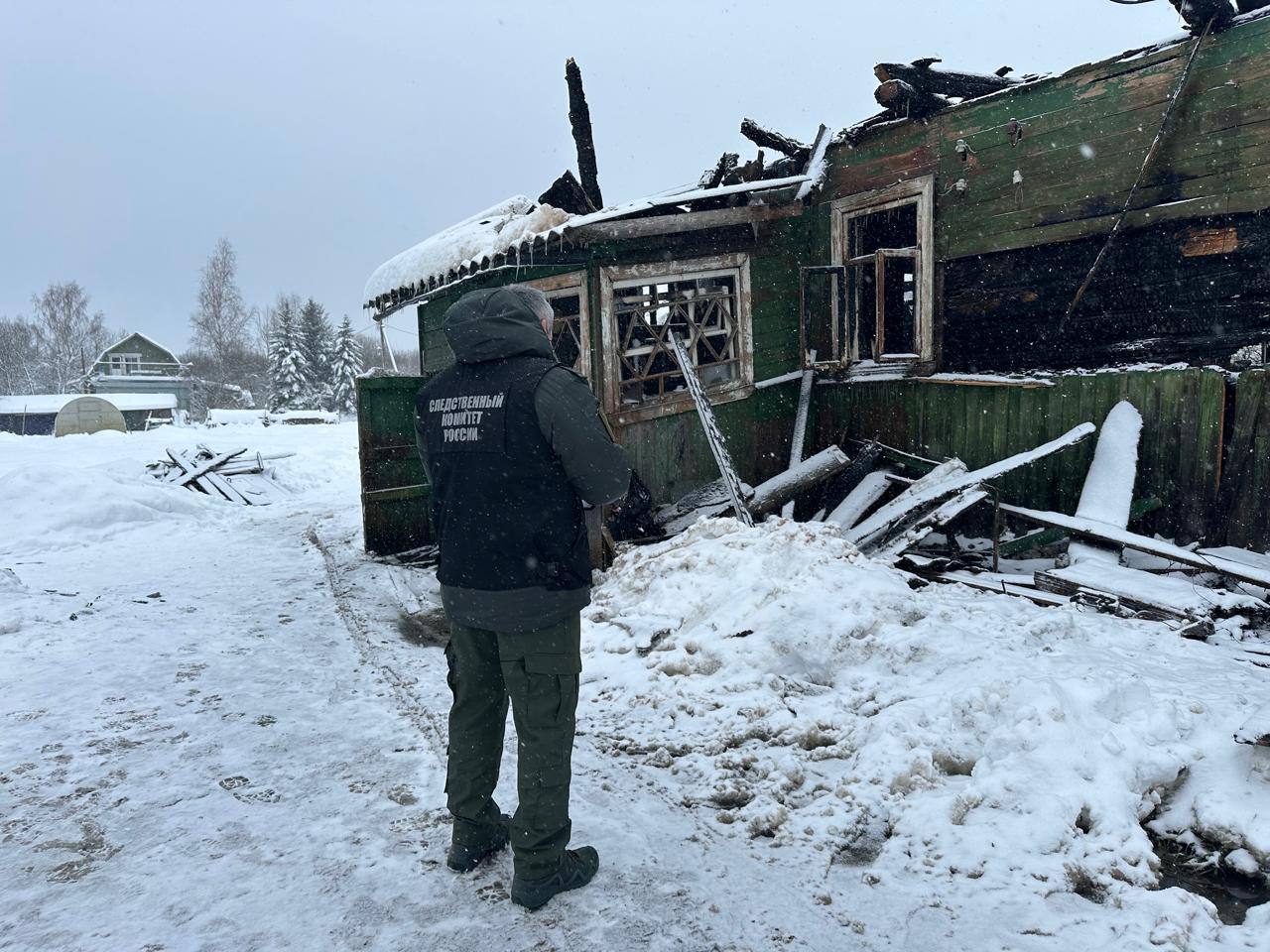 На пожаре в новгородской деревне Ермолино погиб человек