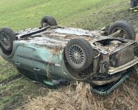 В Тульской области пьяный водитель с пассажирами перевернулся в кювет