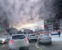 В Туле на перекрестке столкнулись «Ниссан Кашкай» и «Шкода Октавиа»