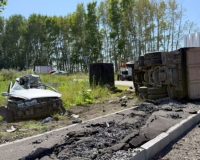 пежо перевернул маз