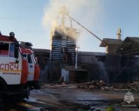 В Ярославском районе горела зерносушилка.