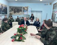 в школе № 77 состоялась встреча Евгения Иванова с учащимися казачьих классов
